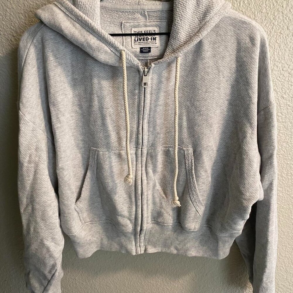 American Eagle Outfitters Women's Grey Hoodie